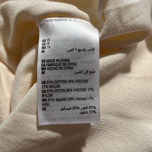 Alfani Women's Ivory Stud Trim Mock Neck - Picture 5 of 5